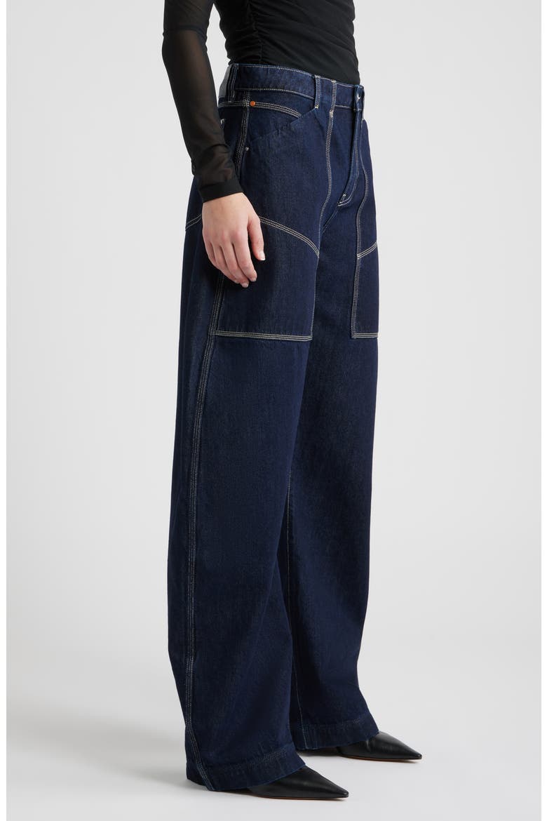 Cargo Balloon Jeans, Alternate, color, DARK BLUE