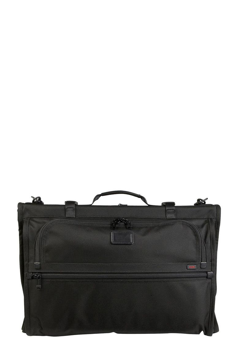 'Alpha 2' Trifold Carry-On Garment Bag, Main, color, BLACK