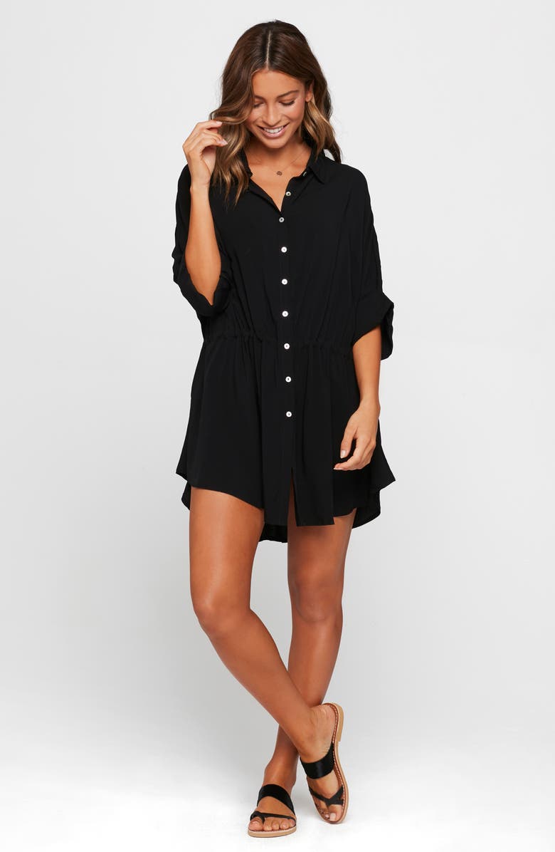 LSPACE L Space Pacifica Cover-Up Tunic, Alternate, color, Black
