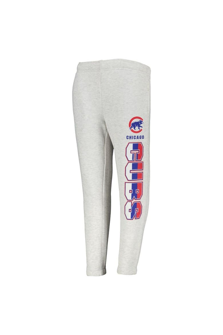 Youth Ash Chicago Cubs Game Time Fleece Pants, Alternate, color, Ash