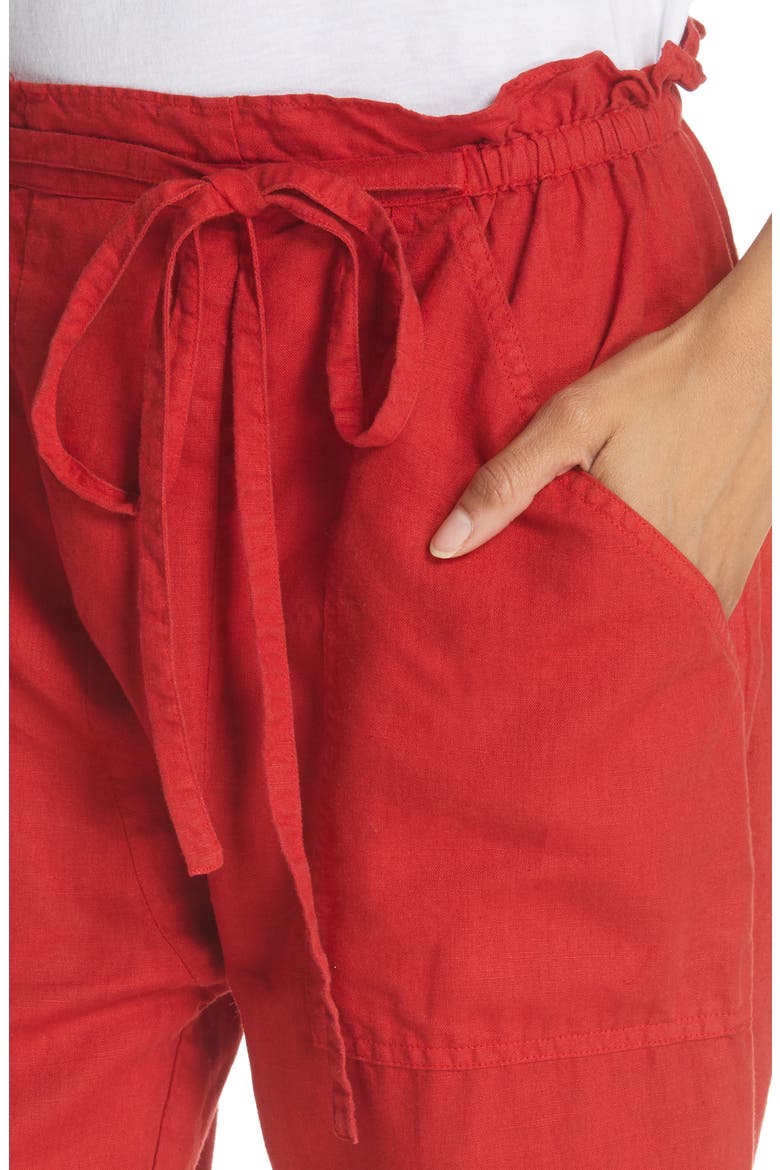 The Paper Bag Harem Pants, Alternate, color, POPPY