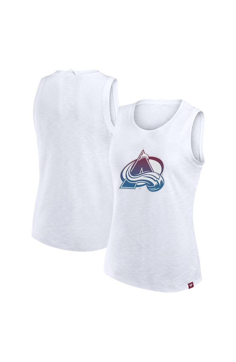FANATICS Women's Fanatics White Colorado Avalanche Slub Tank Top, Alternate, color, White