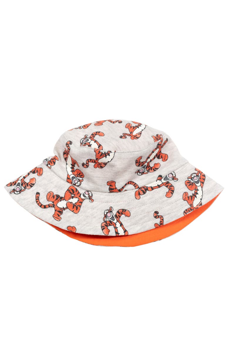 Disney Winnie the Pooh 2-Piece Romper and Bucket Hat Set, Alternate, color, Tigger Coral Orange