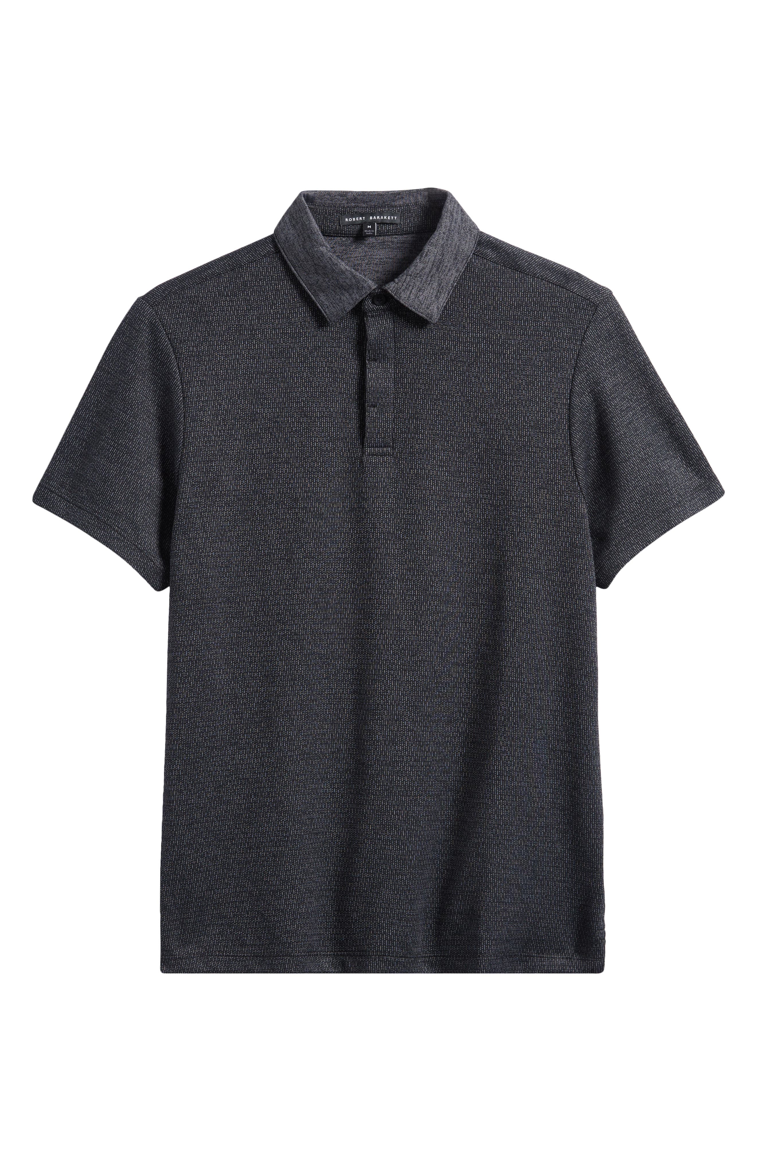 Robert Barakett Gosford Cotton Blend Polo in Black 