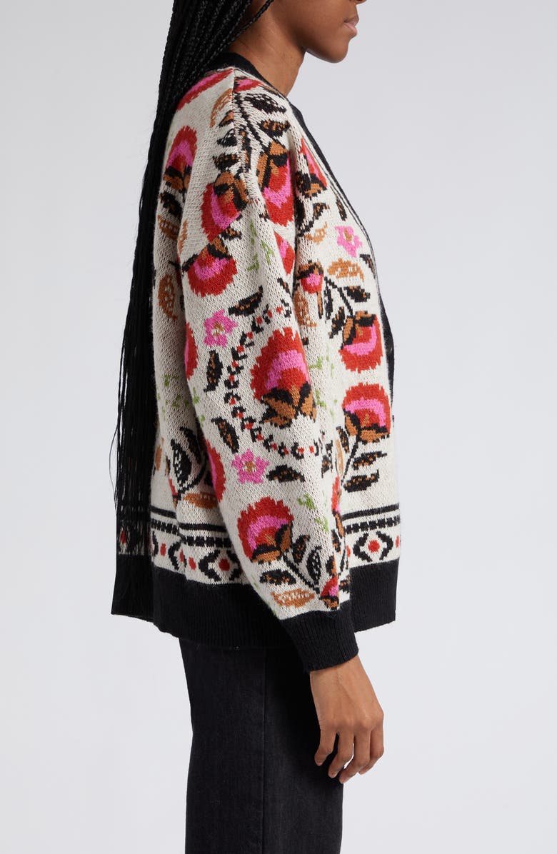 FARM Rio Palms Paradise Jacquard Cardigan, Alternate, color, 