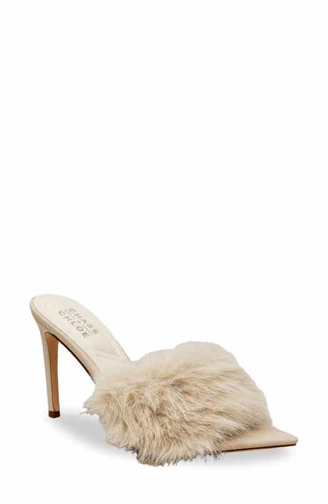 Faux Fur Stiletto Mule Sandal