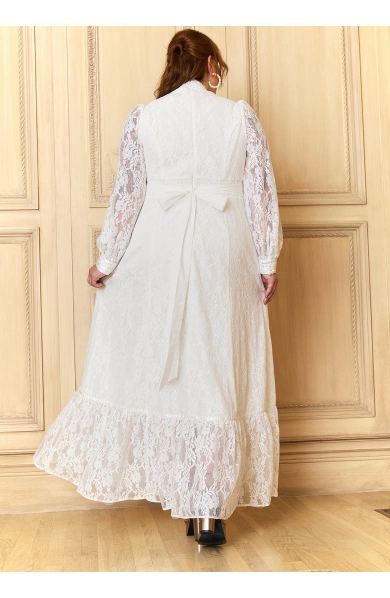 ModCloth Beth Lace Corselette Maxi Dress, ModCloth x Gunne Sax, Alternate, color, Cloud Dancer