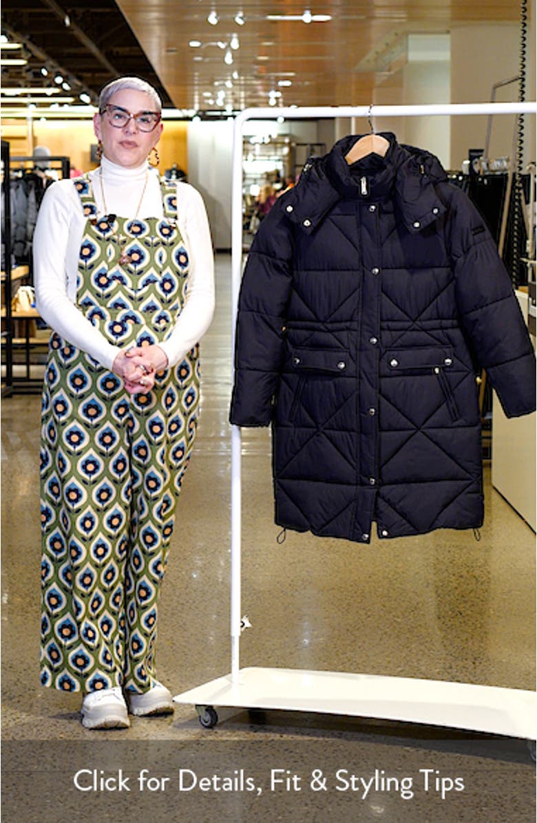 Mixed Quilt Puffer Coat, sales video thumbnail