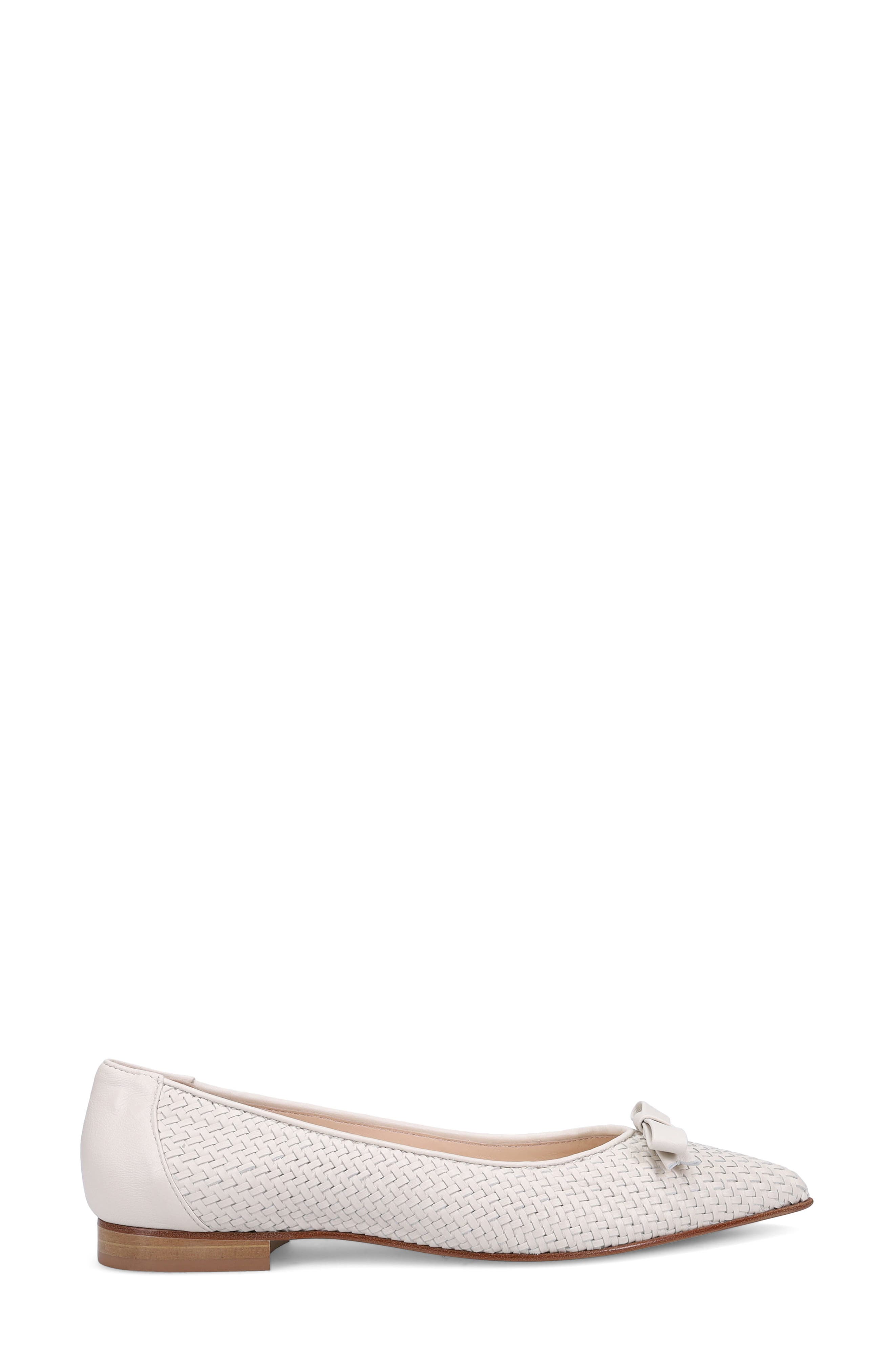 Jada Pointed Toe Flat, Alternate, color, IVORY