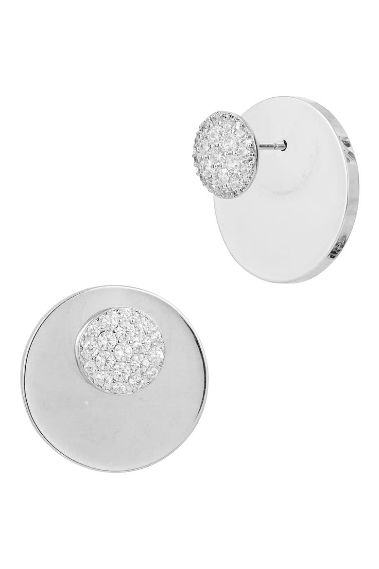 CZ Jacket Earrings, Main, color, WHITE