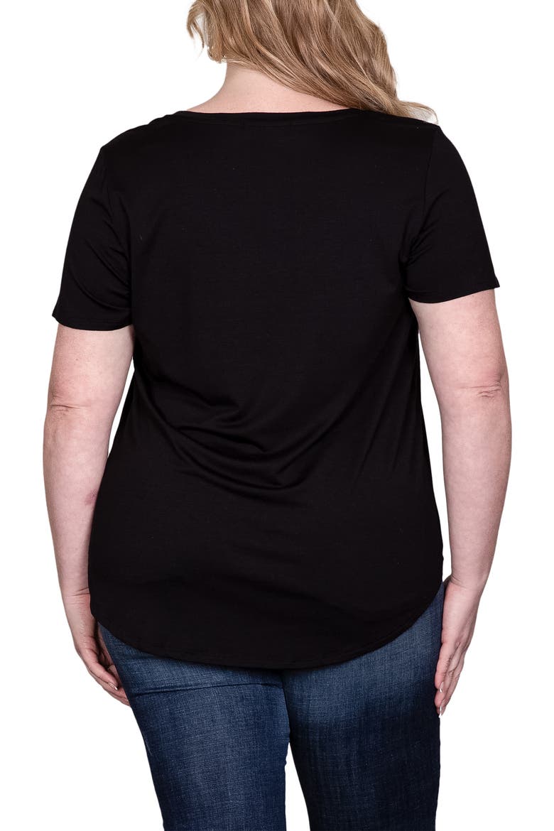 V-Neck T-Shirt, Alternate, color, BLACK