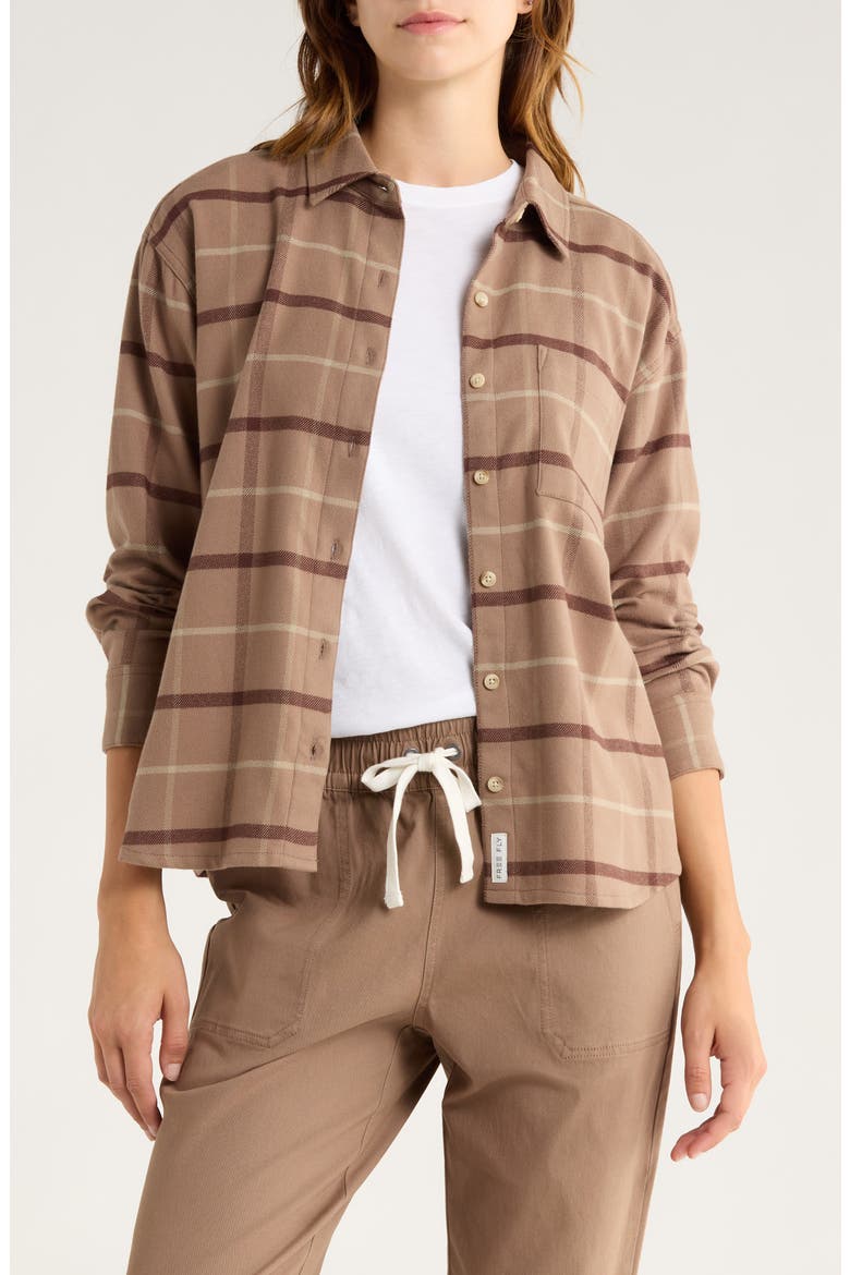 Seawool Flannel Shirt, Main, color, FOSSIL PLAID
