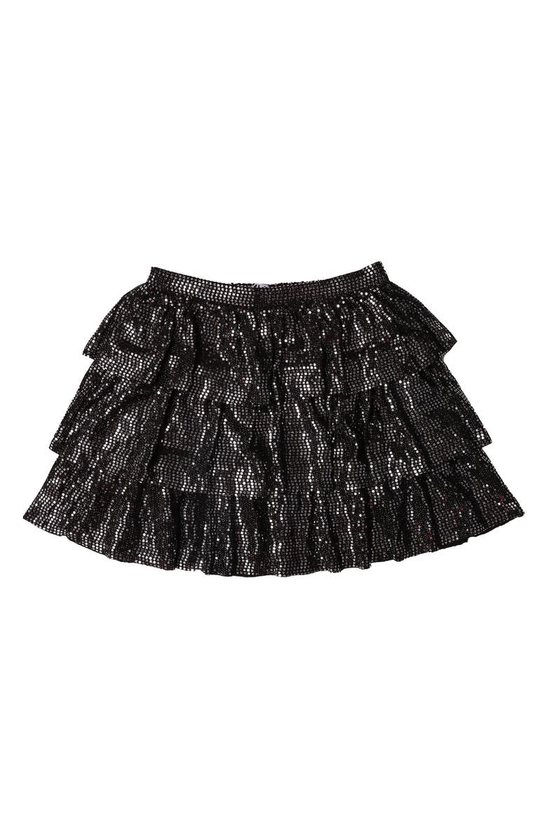 MIA New York Kids' Metallic Tiered Skirt, Main, color,