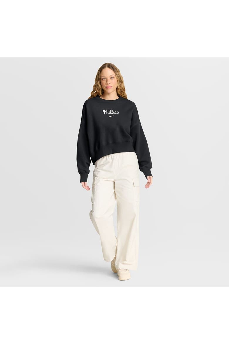 Women's Nike Black Philadelphia Phillies Oversized Primetime Sweatshirt, Alternate, color, Black