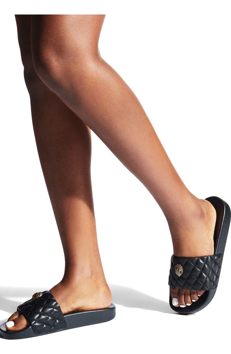 Kurt Geiger London Meena Eagle Slide Sandal, Alternate, color, Black