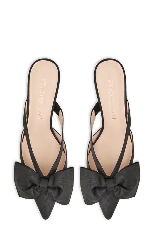 Jack Rogers Cynthia Bow Pointed Toe Mule In Black