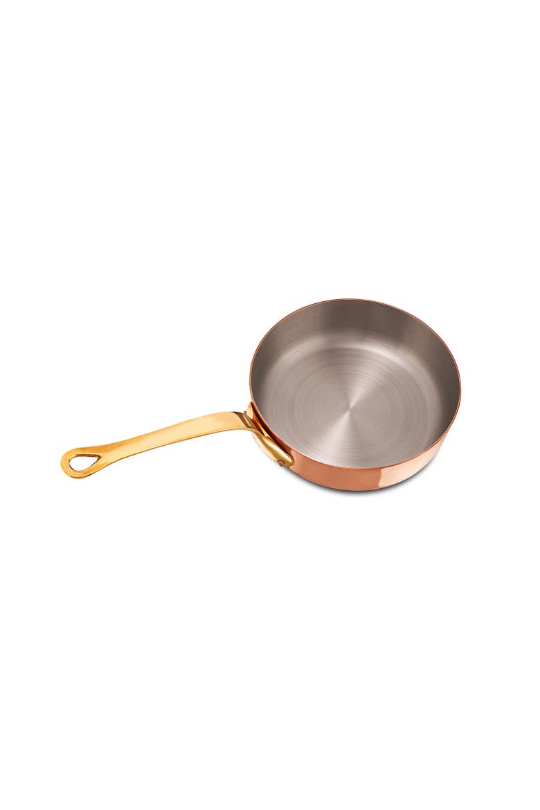 M'Heritage M'200 B 3.3 Quart Saute Pan With Lid, Brass Handle, Alternate, color, Copper