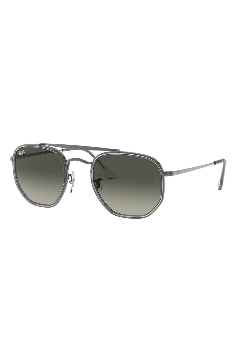 Ray-Ban 52mm Aviator Sunglasses, Alternate, color, Gunmetal