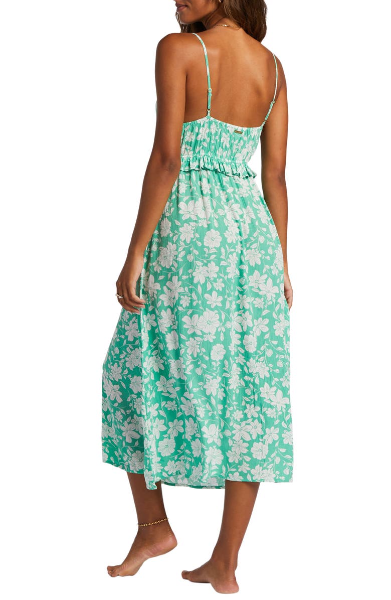 Billabong Rebel Heart Floral Midi Sundress, Alternate, color,