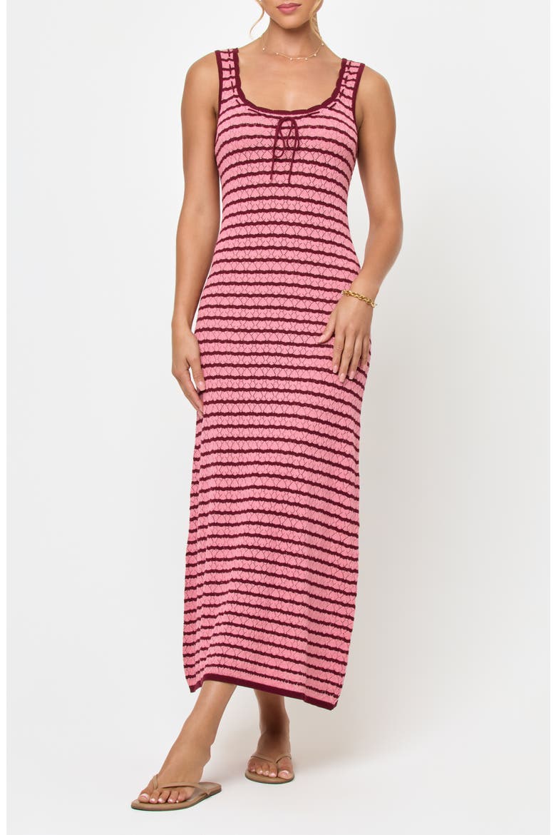 Rosalie Maxi Cover-Up Dress, Main, color, STRAWBERRY STRIPE