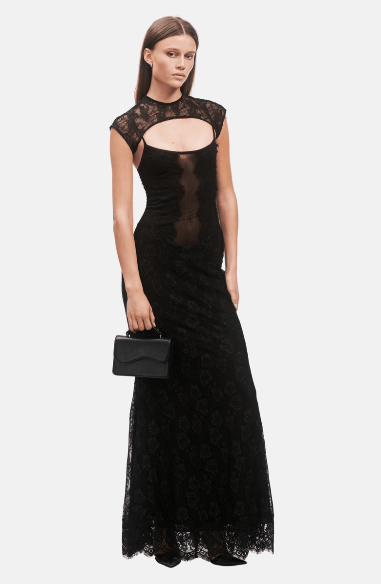 OW Collection Brisa Maxi Dress, Alternate, color, Black