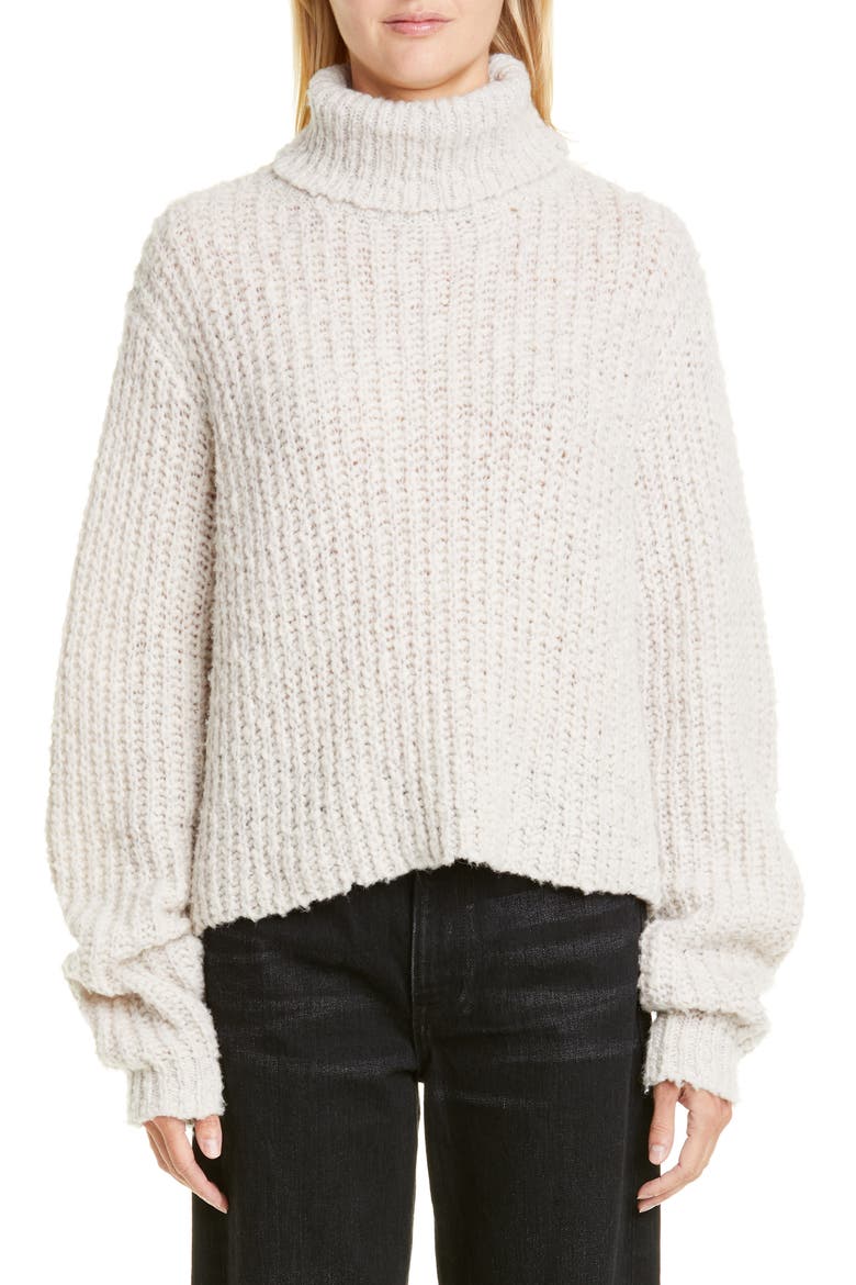 Wool Blend Turtleneck Sweater, Main, color, OATMEAL