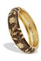 Enameled Floral Hinge Bangle Bracelet