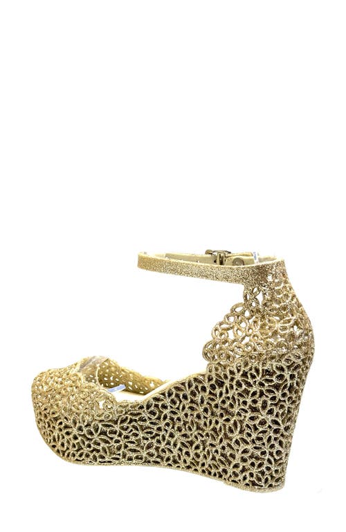 Lady Couture Fun Wedge Sandal In Champagne