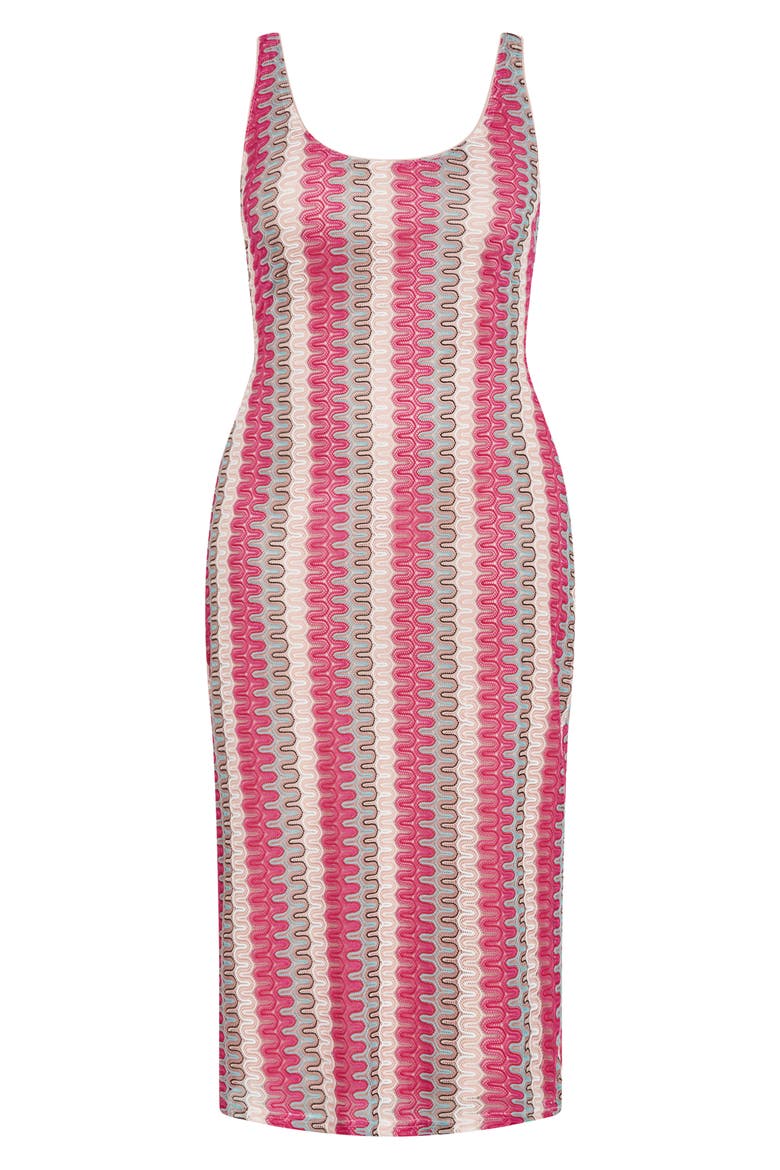 Leilani Stripe Midi Dress, Alternate, color, SUNSET STRIPE