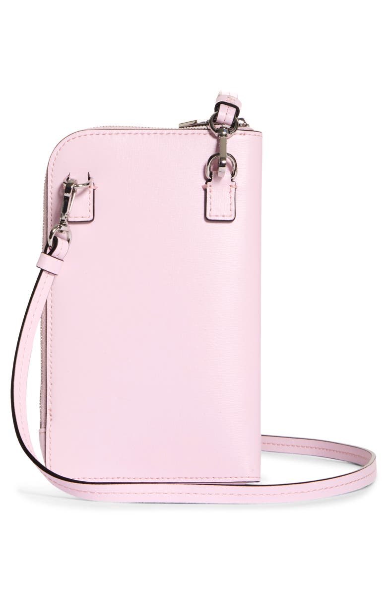 Ganni Leather Phone Crossbody Bag, Alternate, color, 