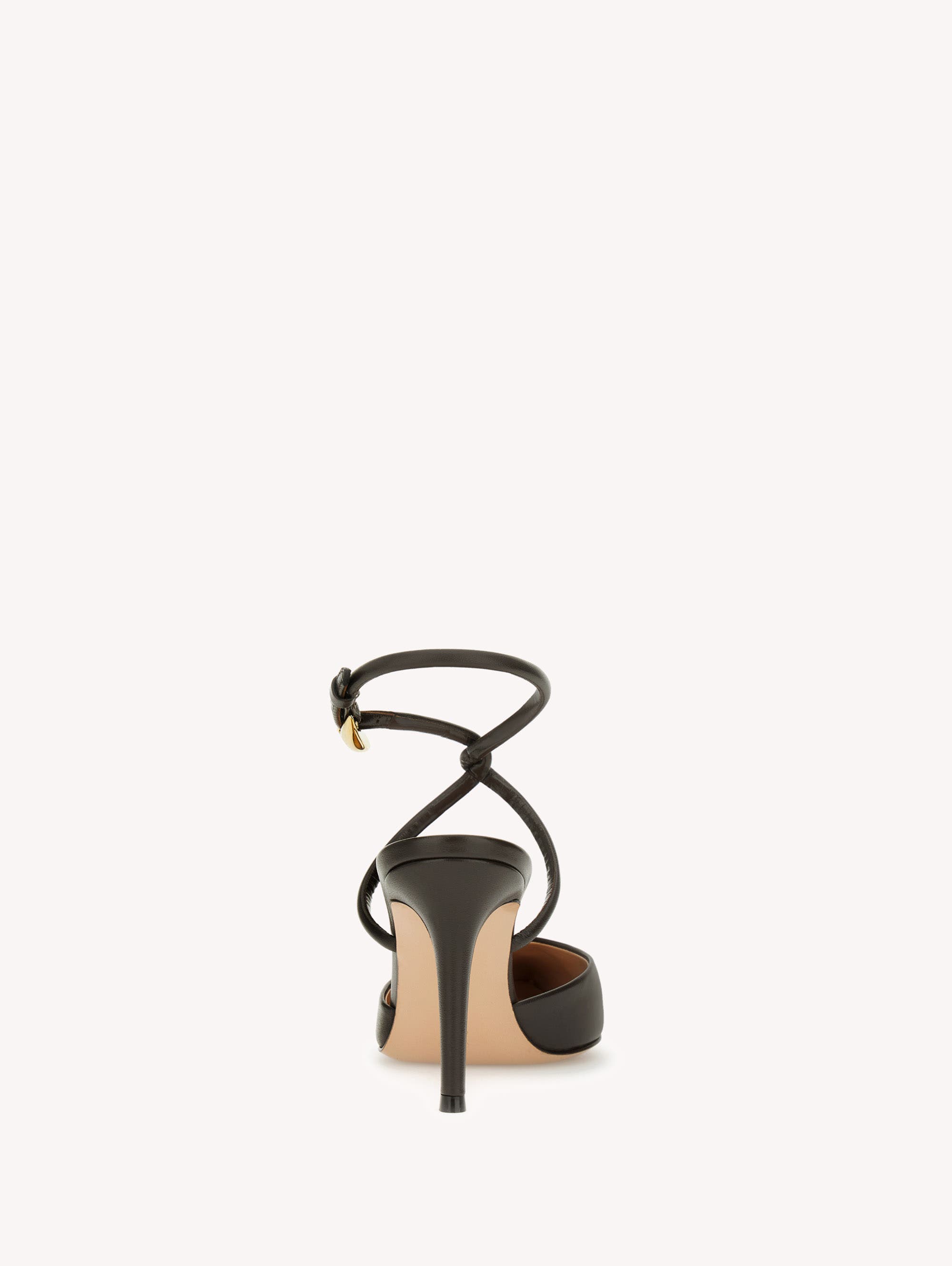 Gianvito Rossi Jungle Mamba Sling Ankle Pump, Alternate, color, Brown Lamb Leather