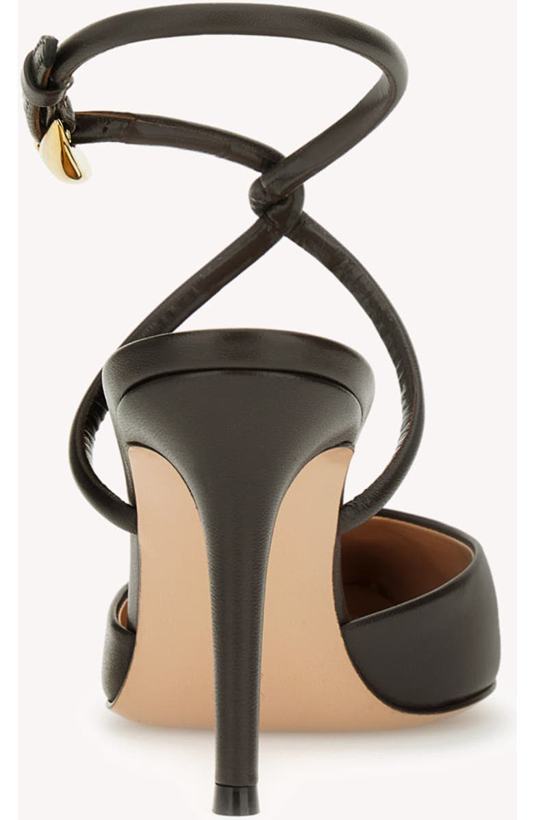 Gianvito Rossi Jungle Mamba Sling Ankle Pump, Alternate, color, Brown Lamb Leather