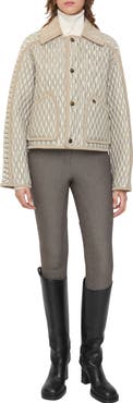 Burberry Cropped Quilted Nylon Floriston Jacket