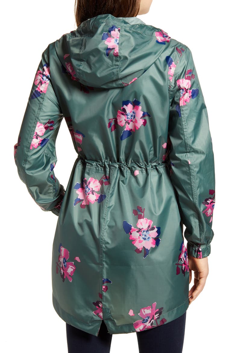 Packable Waterproof Rain Jacket, Alternate, color, GRNSPFLORL