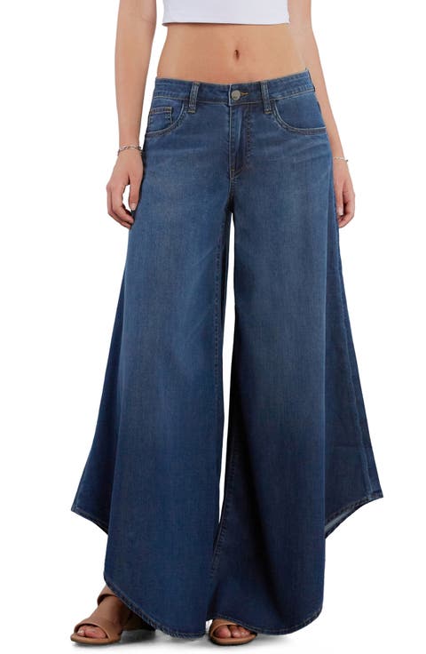 Indigo Flow High Waist Wide Leg Jeans