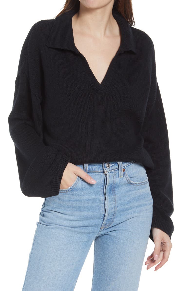 Treasure & Bond Johnny Collar Sweater, Main, color,