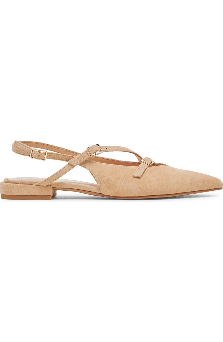 Dolce Vita Pamla Pointed Toe Slingback Flat, Alternate, color, Tan Suede