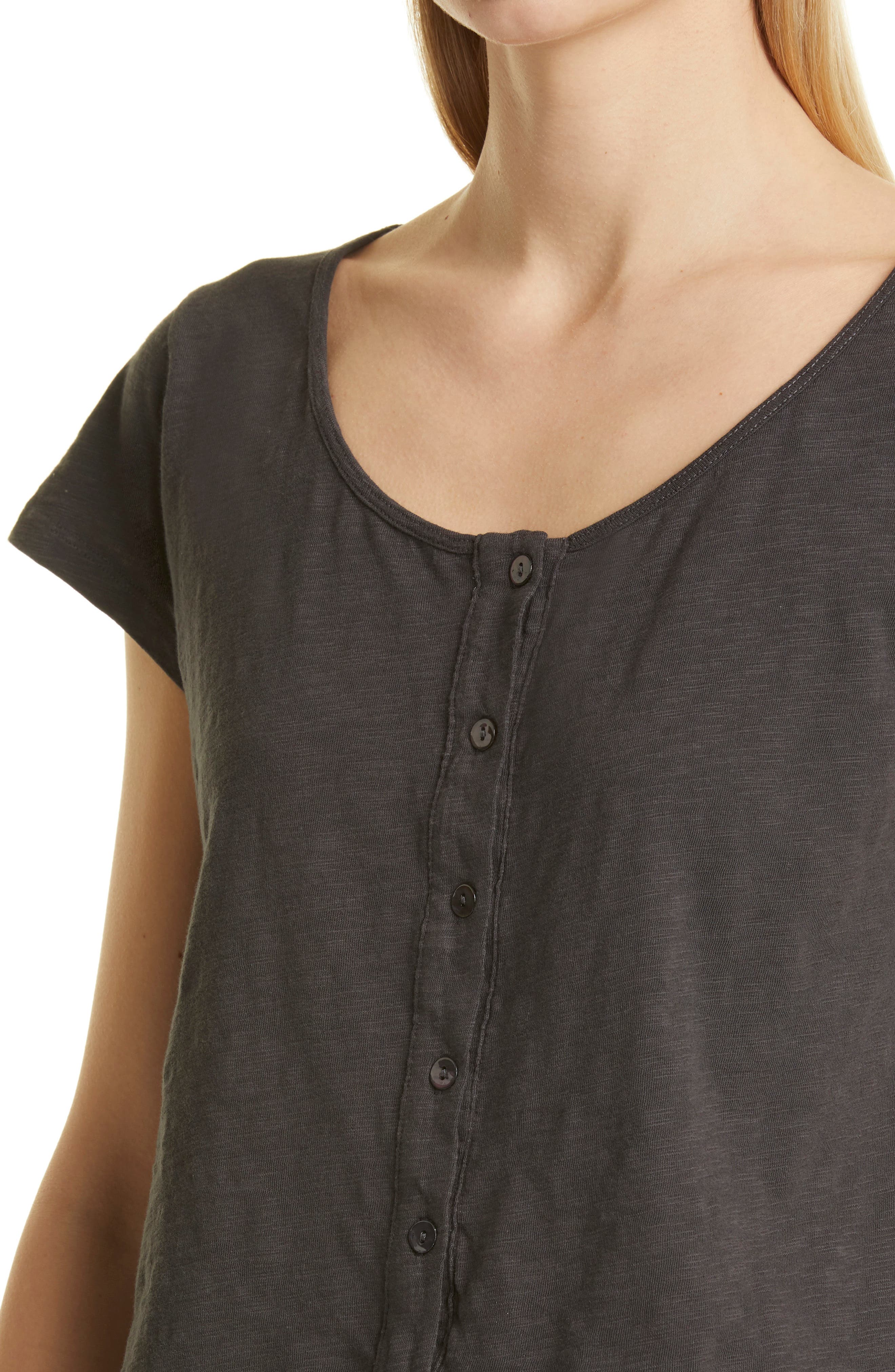 ba&sh Verity Button Front T-Shirt (Women) | Nordstrom
