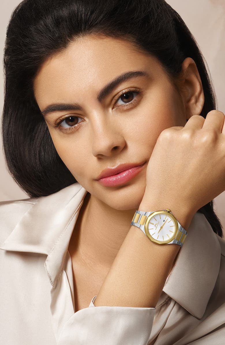 PORSAMO BLEU Victoria Two-Tone Bracelet Strap Watch, 33mm, Alternate, color, Two Tone