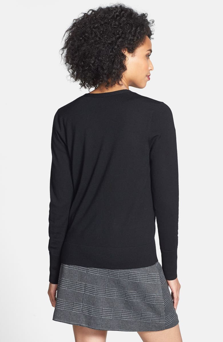 Halogen<sup>®</sup> Zip Pocket V-Neck Cardigan, Alternate, color,