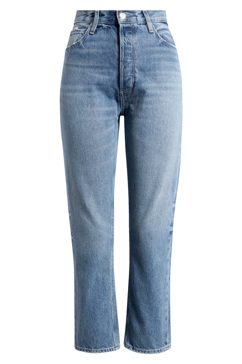 Billy High Waist Crop Straight Leg Jeans, Alternate, color, COSTAR