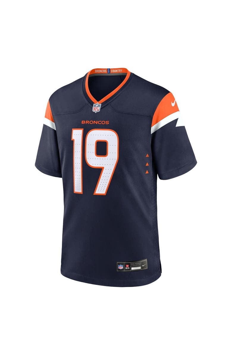 Nike Men's Nike Marvin Mims Jr  Navy Denver Broncos Alternate Game Jersey, Alternate, color, 