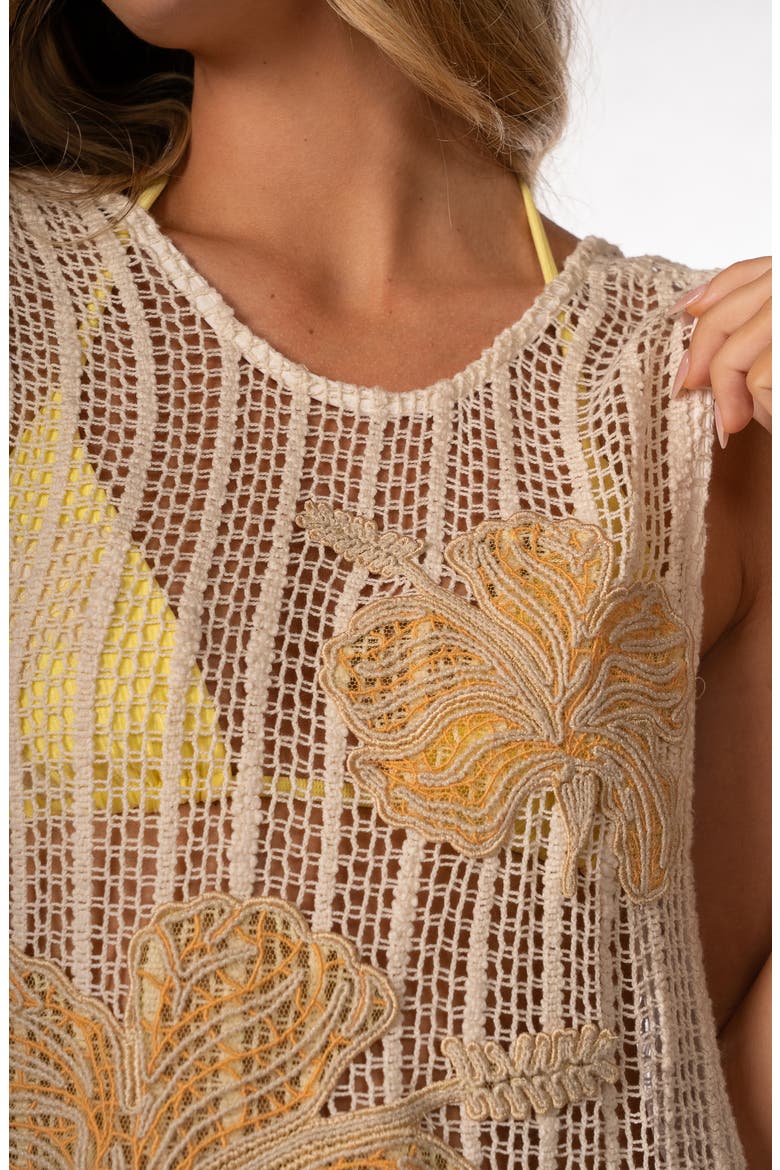Sand Dune Grotta Cover-Up Minidress, Alternate, color, LIGHT BEIGE