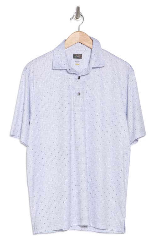 Greg Norman Starbeam Print Polo In Silvermoon