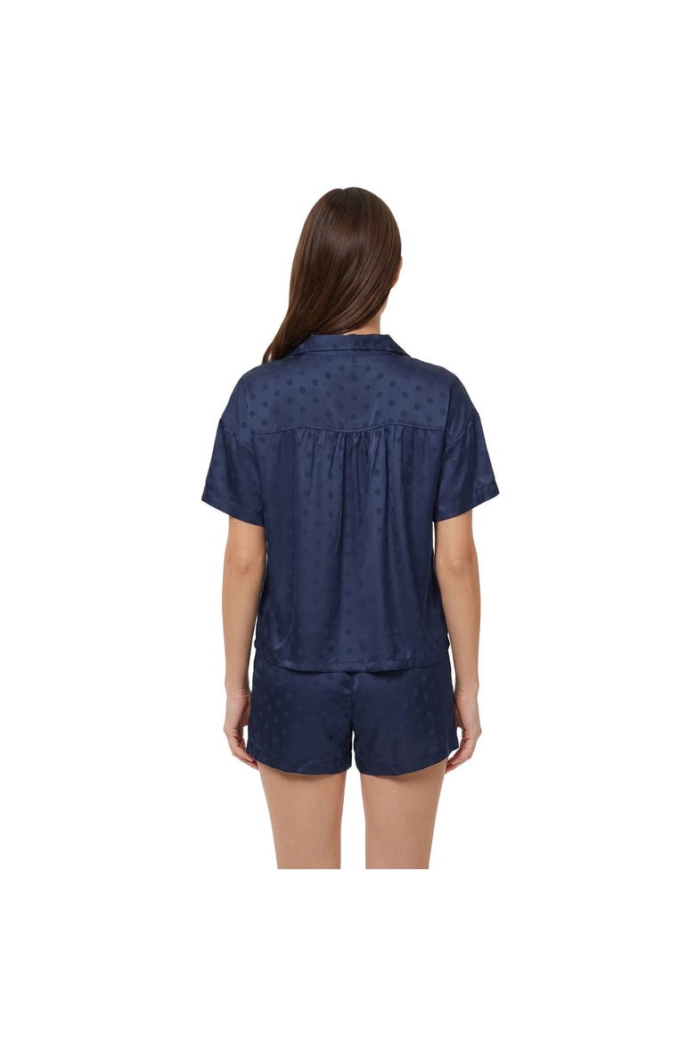Women's Concepts Sport  Navy Chicago Bears Wink Dot Satin Jacquard Sleep Set, Alternate, color, Navy