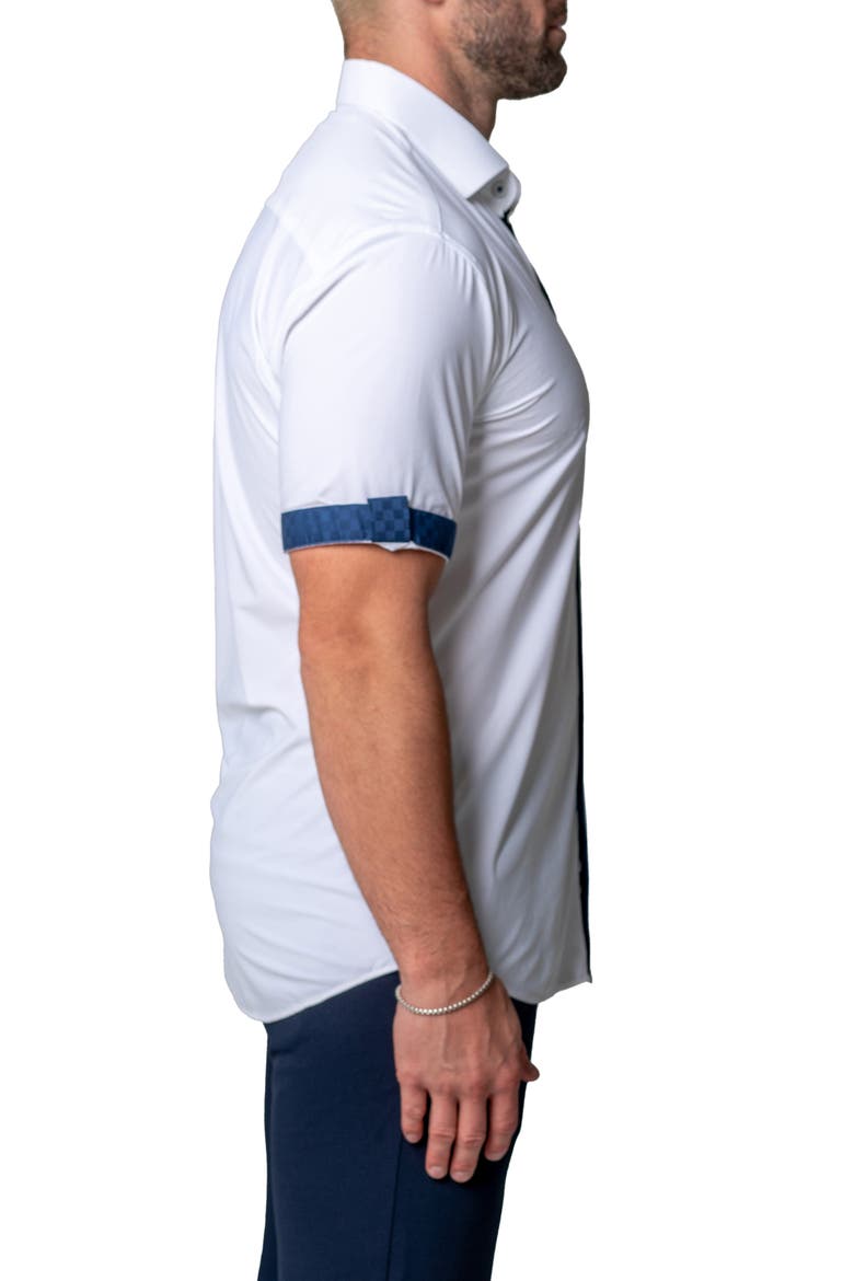 Galileo Regular Fit Short Sleeve Button-Up Shirt, Alternate, color, WHITE
