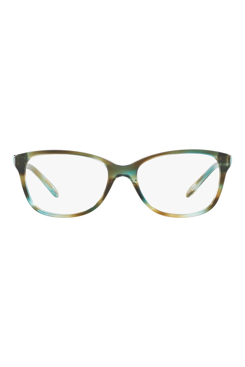52mm Square Optical Glasses, Main, color, HAVANA BLUE