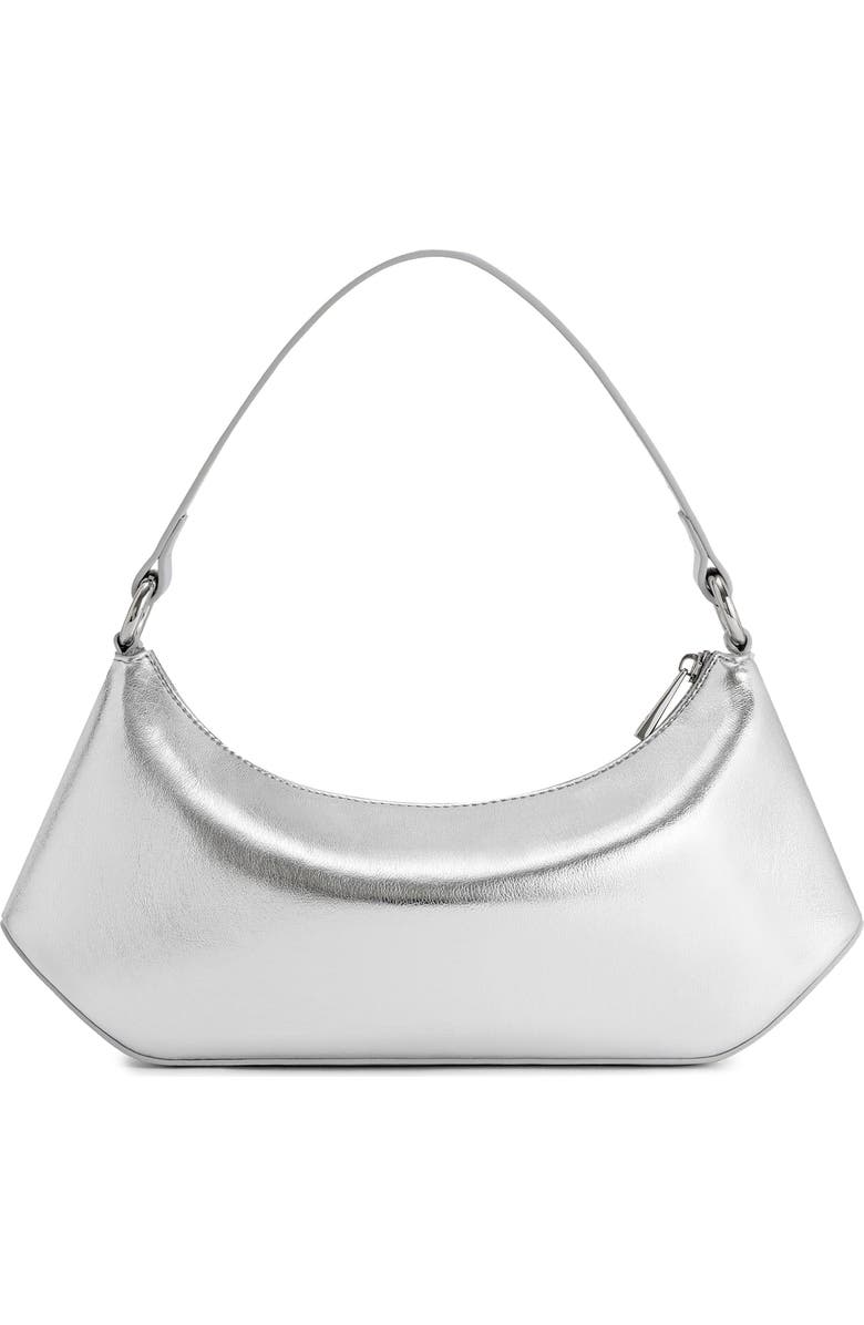 JW PEI Lily Faux Leather Shoulder Bag, Alternate, color, Silver