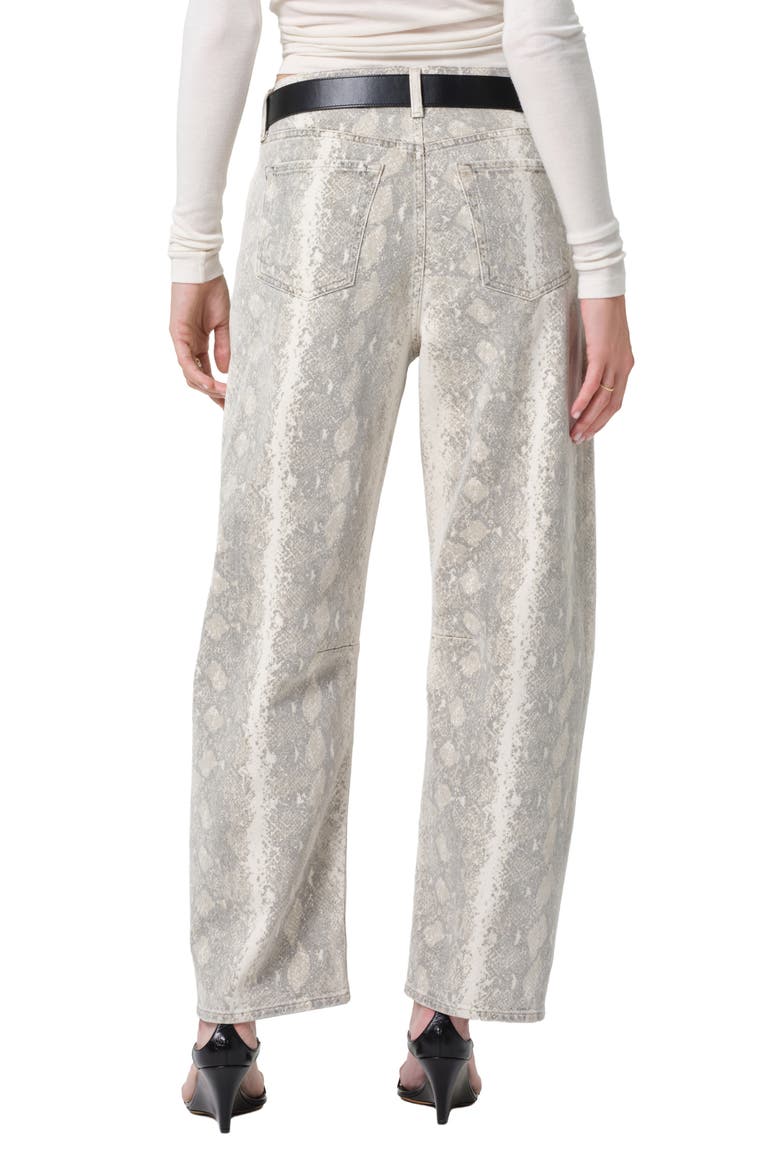 Miro High Waist Relaxed Barrel Jeans, Alternate, color, PYTHON SNAKE PRINT