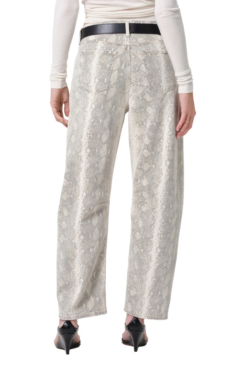 Citizens of Humanity Miro High Waist Relaxed Barrel Jeans, Alternate, color, Python Snake Print